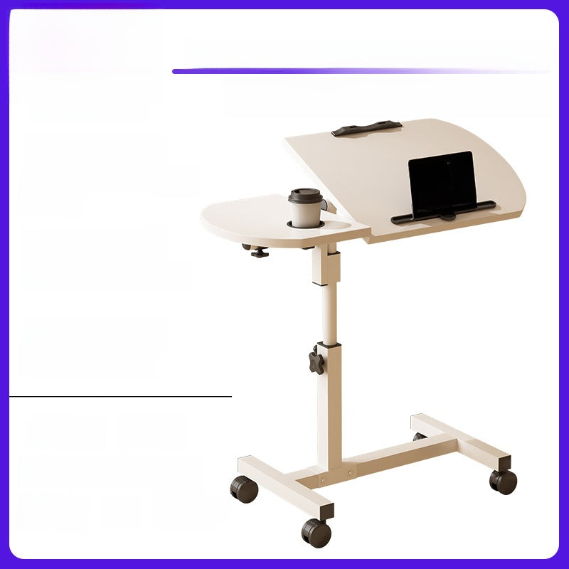 Simple and portable adjustable bedside table