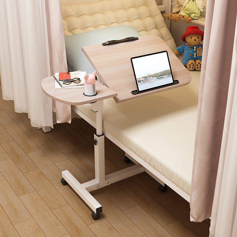 Simple and portable adjustable bedside table