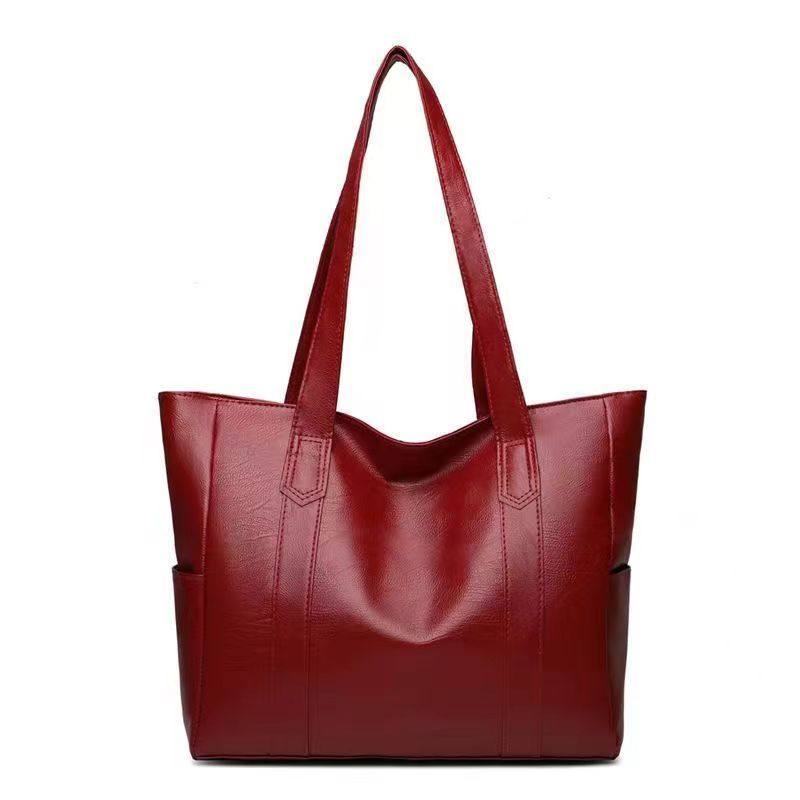 Simple and versatile handbag with large capacity