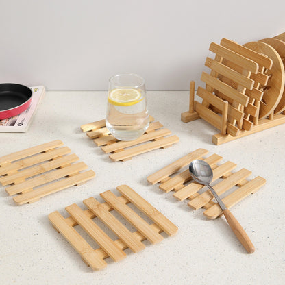 Simple bamboo heat-resistant pads