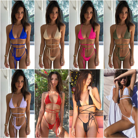 Simple bandage swimsuit bikini