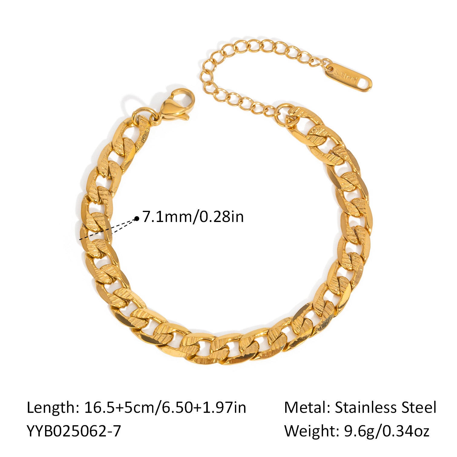 Simple basic chain necklace and bracelet
