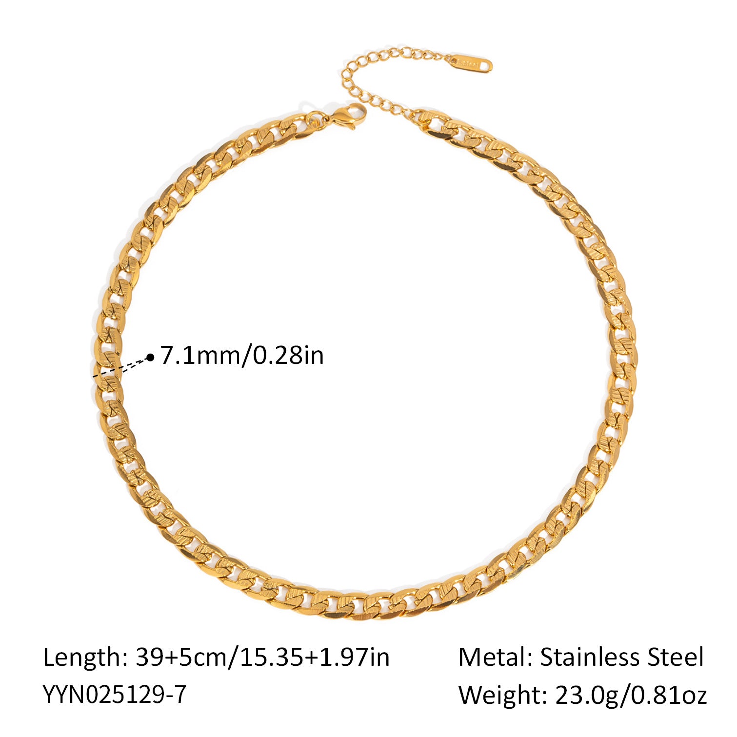 Simple basic chain necklace and bracelet