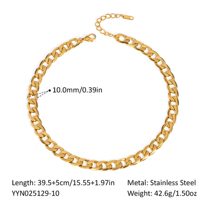 Simple basic chain necklace and bracelet