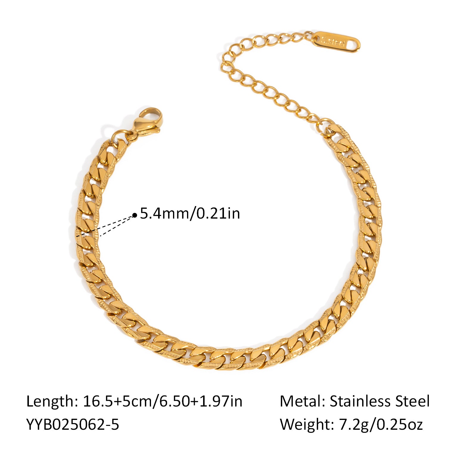 Simple basic chain necklace and bracelet