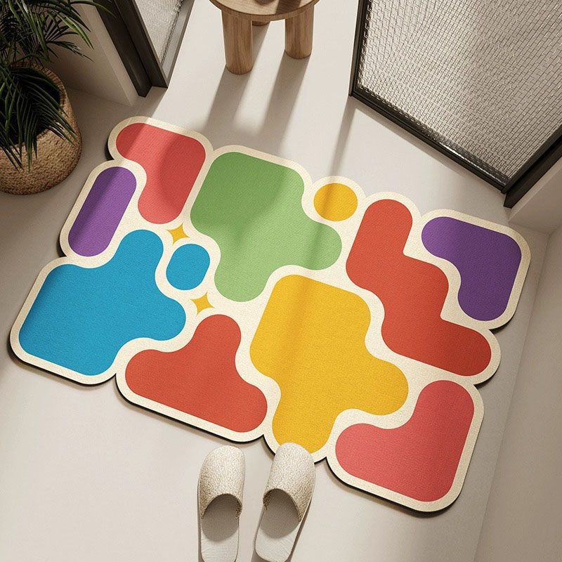 Simple bathroom water-absorbing soft diatom mud quick-drying pad