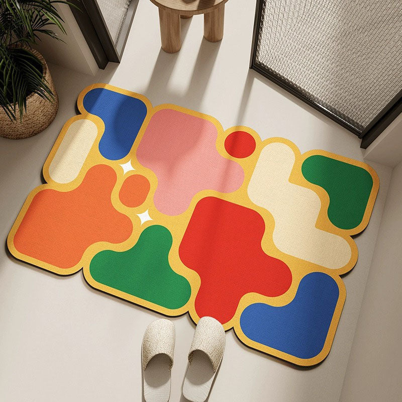 Simple bathroom water-absorbing soft diatom mud quick-drying pad