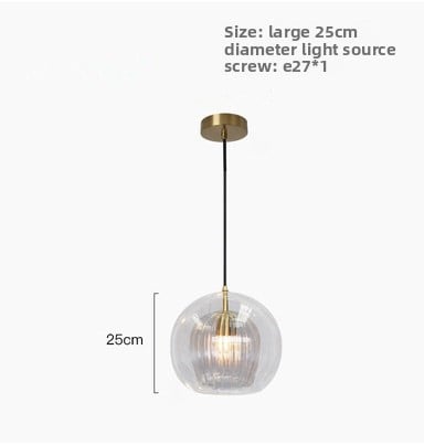 Simple bedside glass lamp