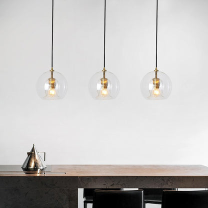 Simple bedside glass lamp