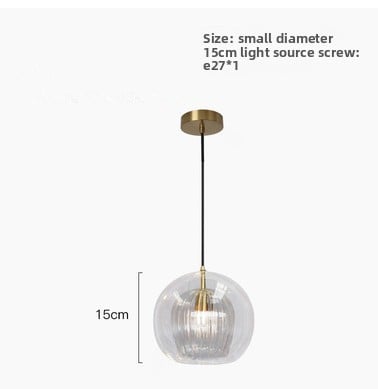Simple bedside glass lamp
