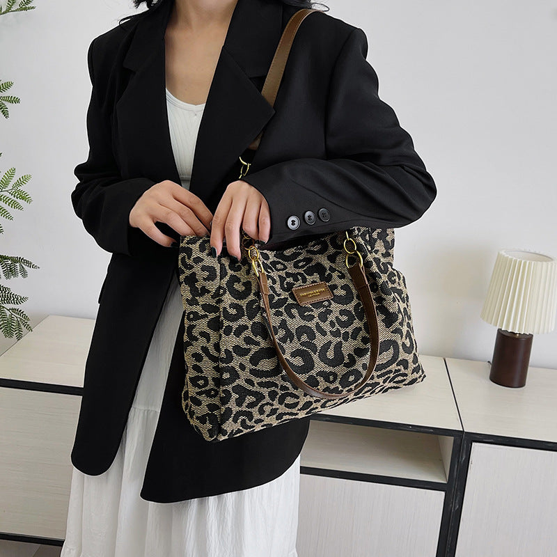 Simple Canvas Shoulder Tote Bag