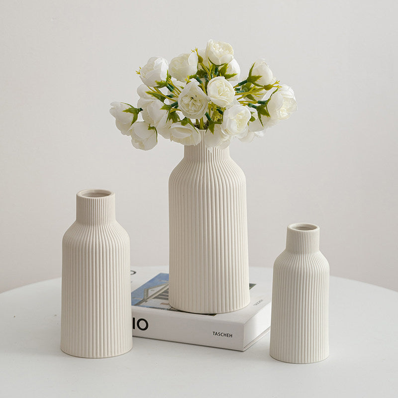 Simple Ceramic Vase Set for Home Decor