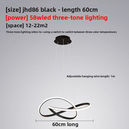 Simple dining table chandelier