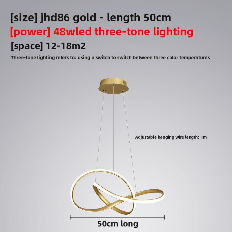 Simple dining table chandelier