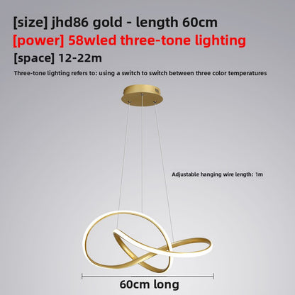 Simple dining table chandelier