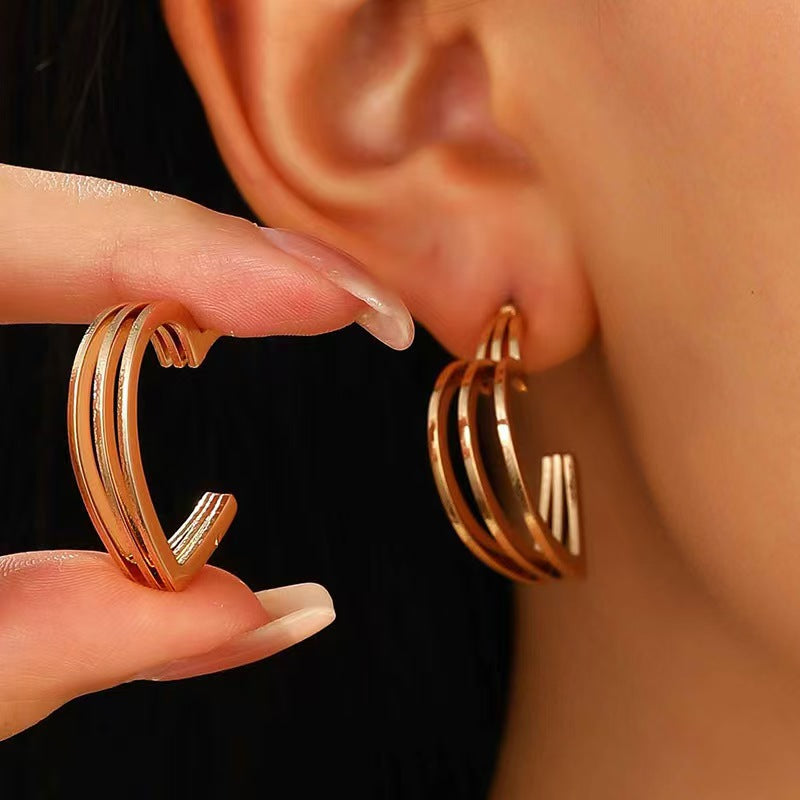Simple Ear Stud Earrings