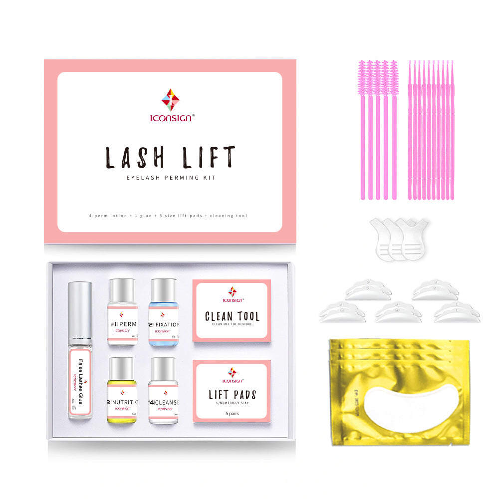 Simple eyelash perming tool set