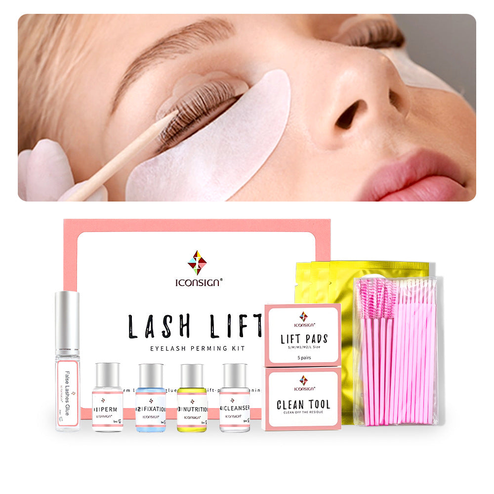 Simple eyelash perming tool set