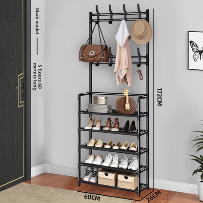 Simple floor-standing multi-functional clothes hanger