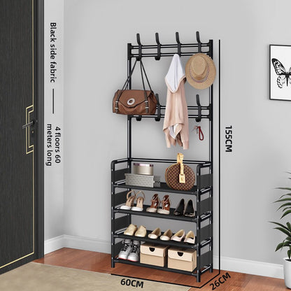 Simple floor-standing multi-functional clothes hanger