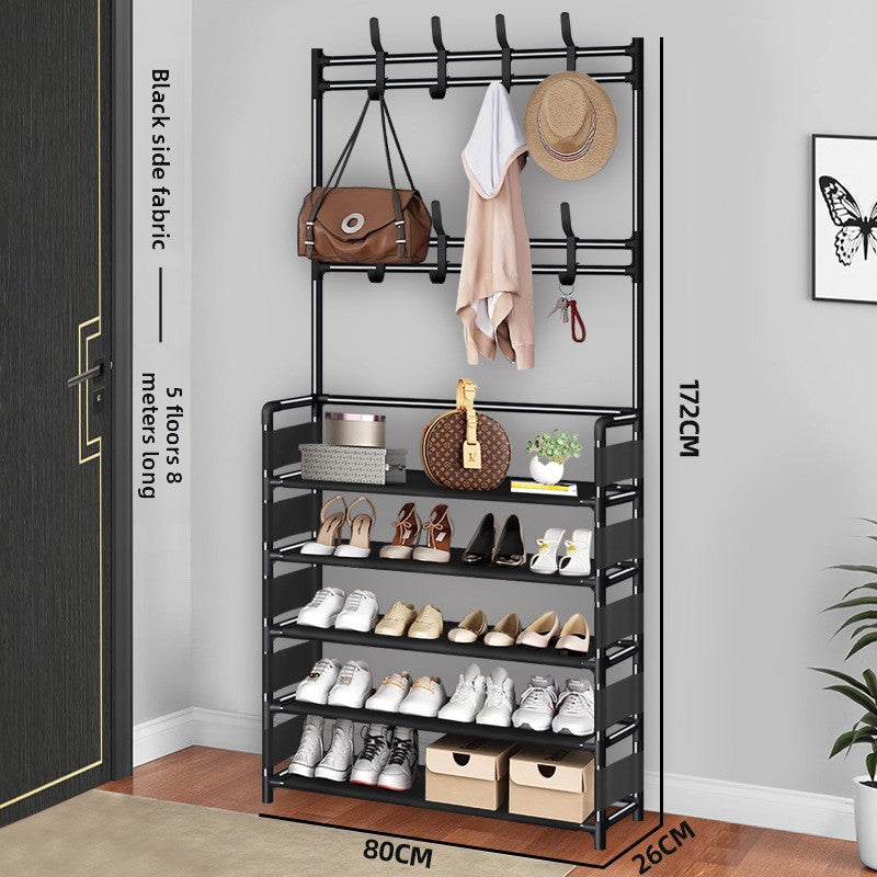 Simple floor-standing multi-functional clothes hanger