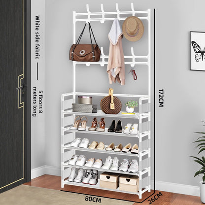Simple floor-standing multi-functional clothes hanger