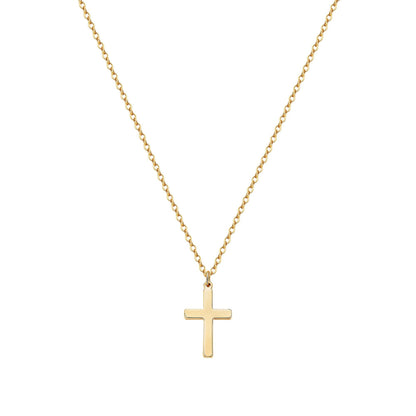 Simple Geometric Cross Pendant Necklace