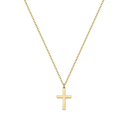 Simple Geometric Cross Pendant Necklace