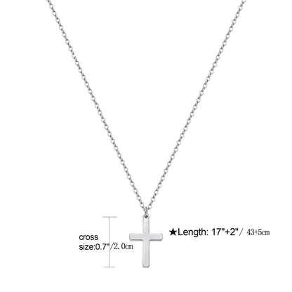Simple Geometric Cross Pendant Necklace