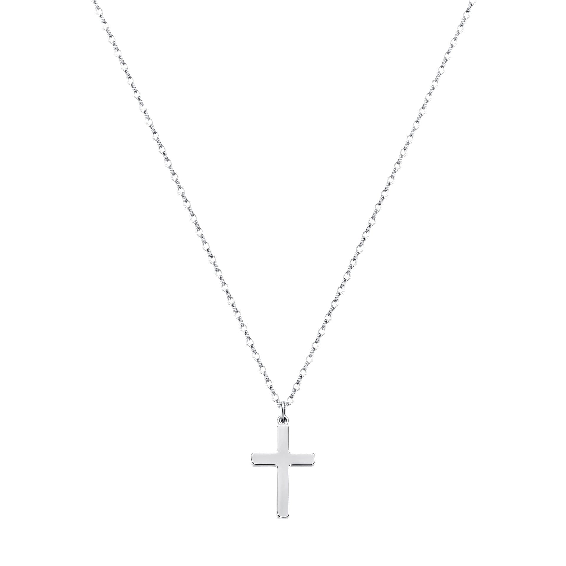 Simple Geometric Cross Pendant Necklace