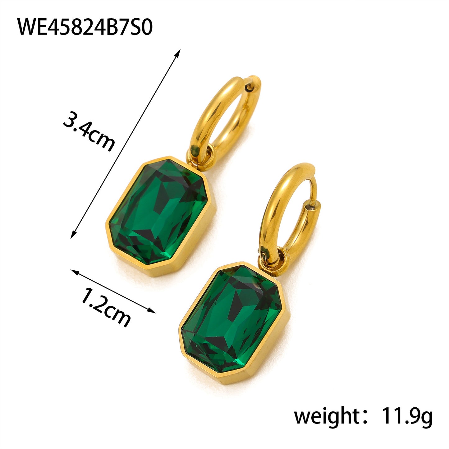 Simple Geometric Sugar Cube Pendant Necklace Set