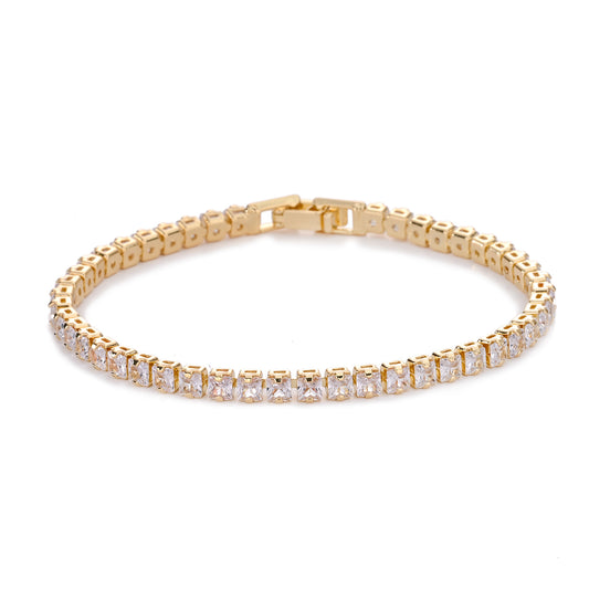 Simple Geometric Zircon Bracelet for Women