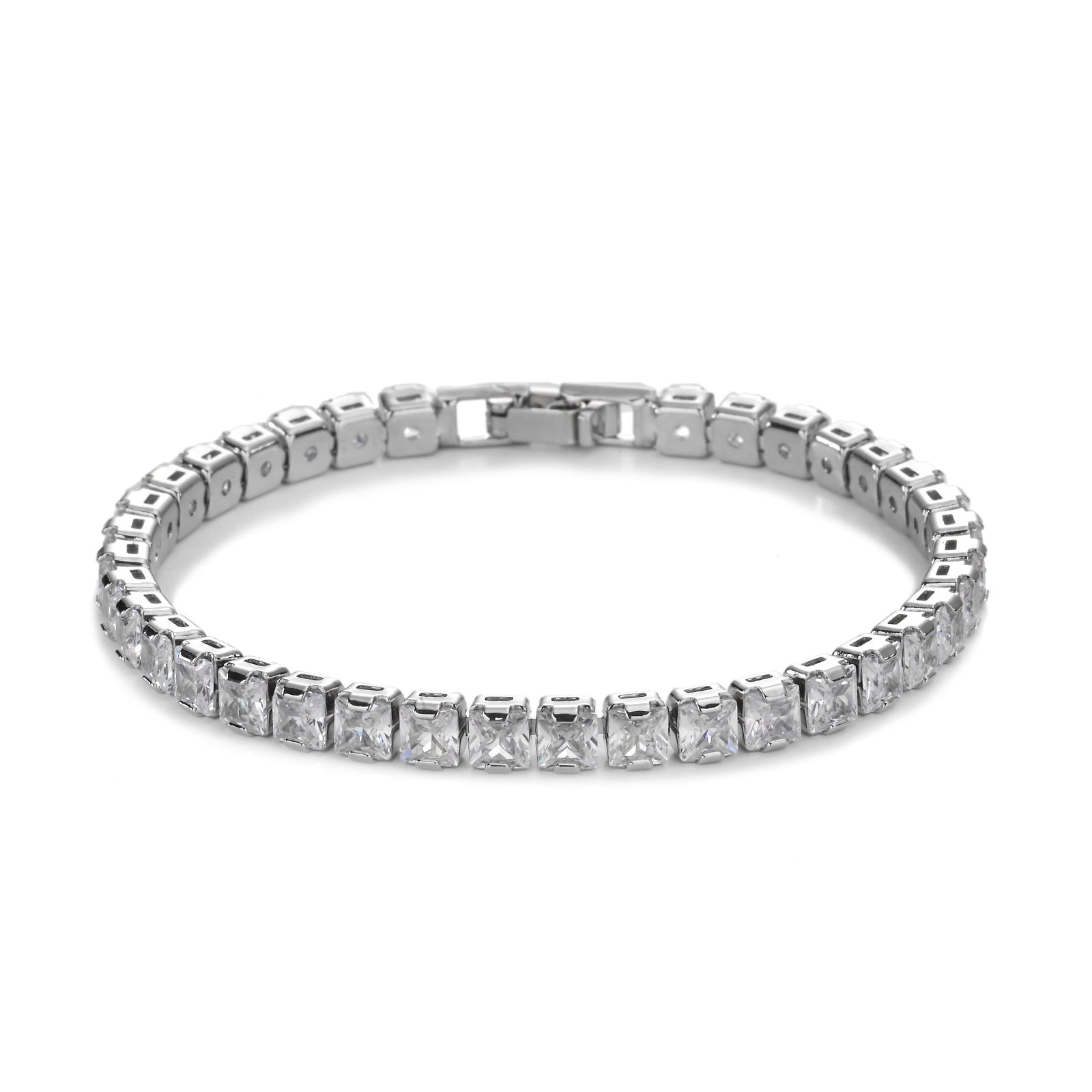 Simple Geometric Zircon Bracelet for Women