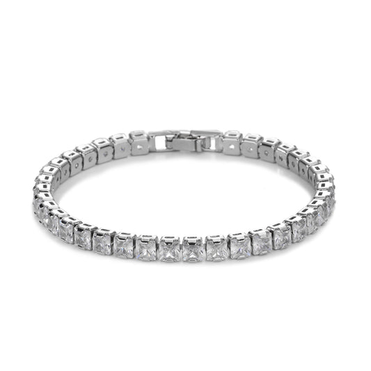 Simple Geometric Zircon Bracelet for Women