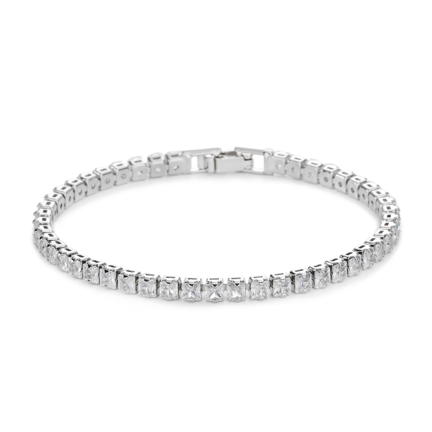 Simple Geometric Zircon Bracelet for Women