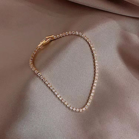 Simple Geometric Zircon Bracelet for Women