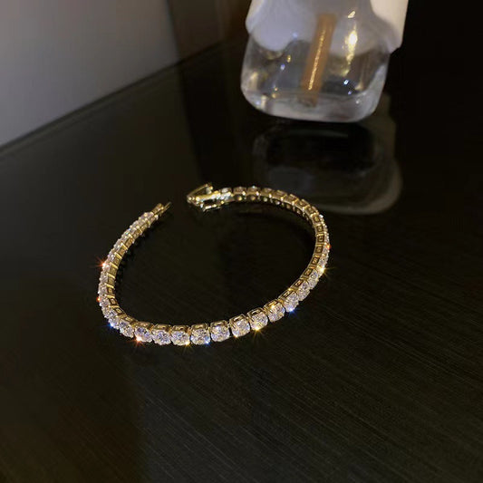 Simple Geometric Zircon Bracelet for Women