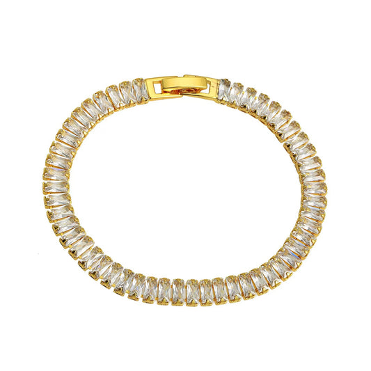 Simple Geometric Zircon Bracelet for Women