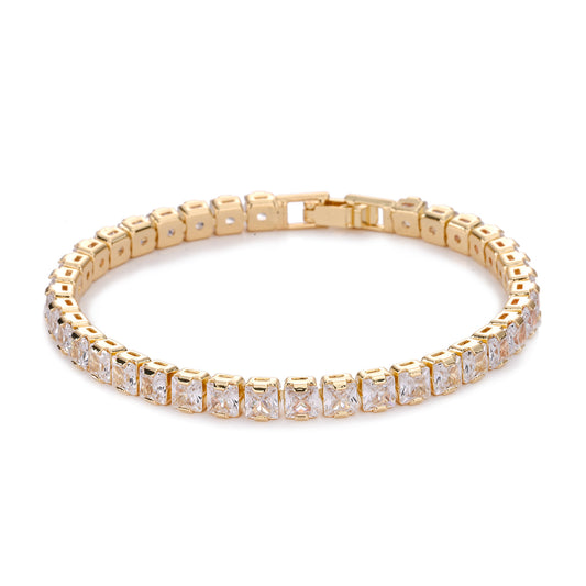 Simple Geometric Zircon Bracelet for Women