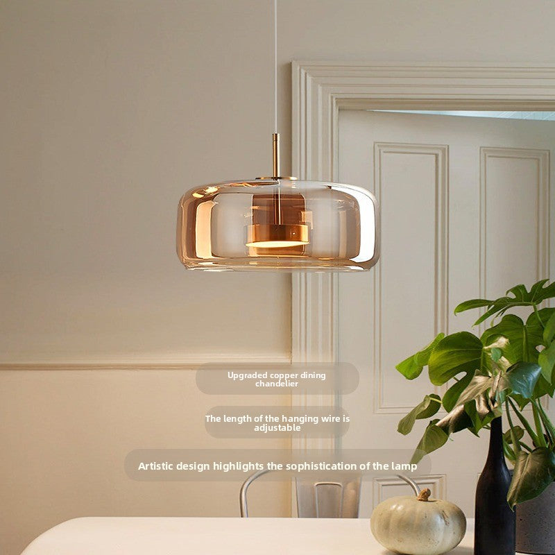 Simple glass pendant lamp