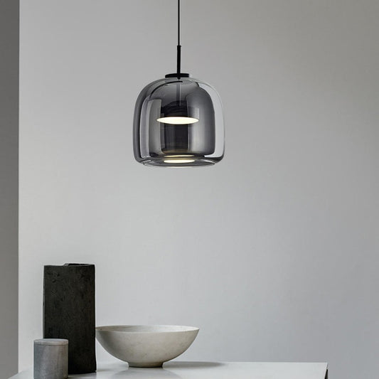 Simple glass pendant lamp
