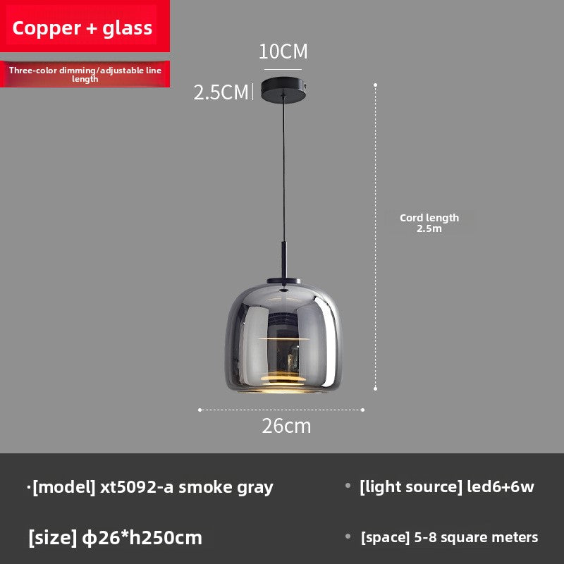 Simple glass pendant lamp