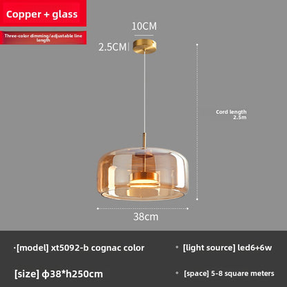 Simple glass pendant lamp