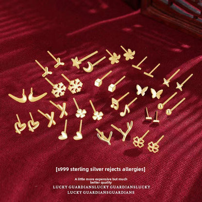 Simple Gold Earrings