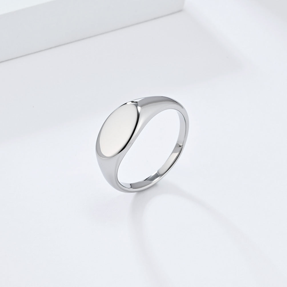Simple High-Grade Photosensitive Titanium Steel Ring