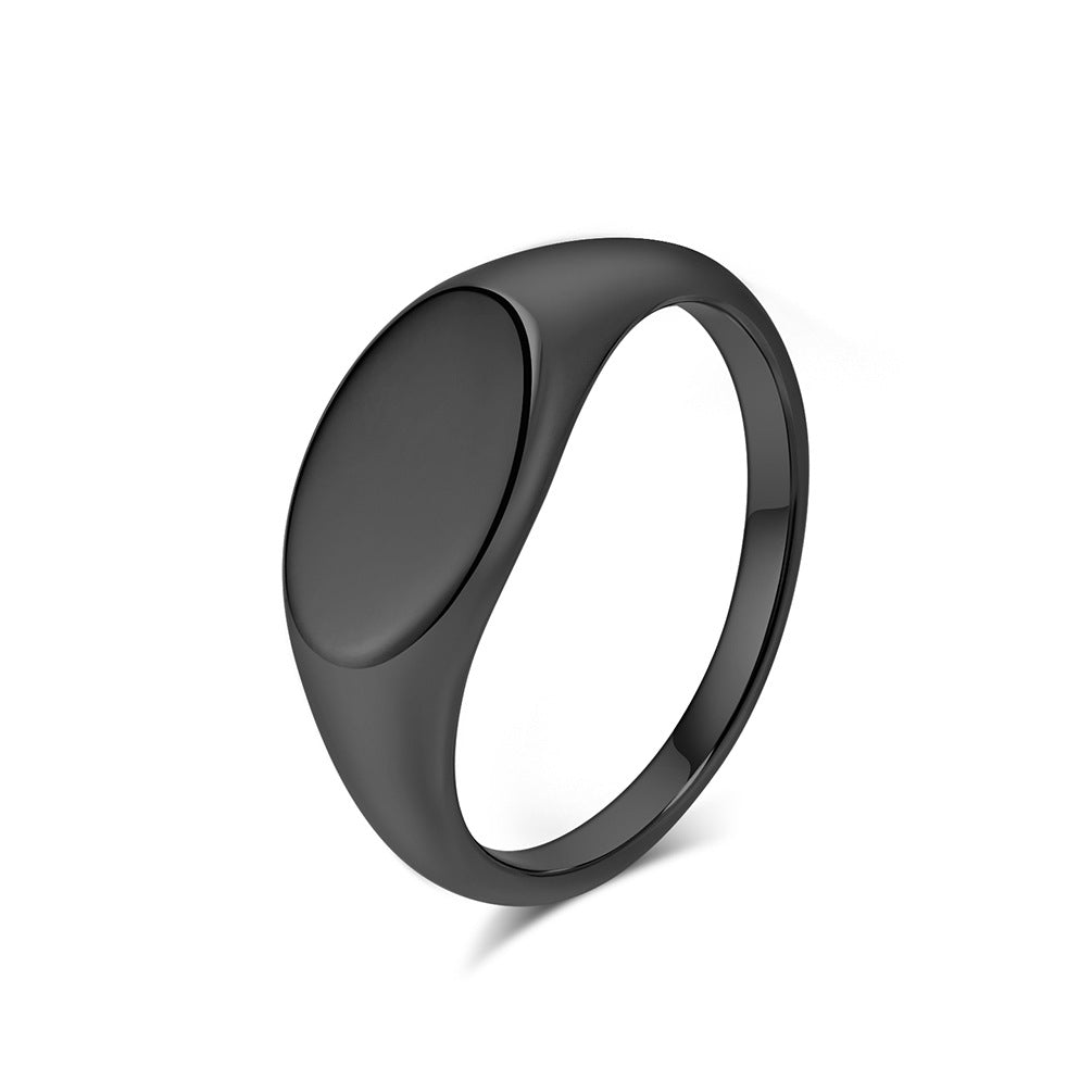 Simple High-Grade Photosensitive Titanium Steel Ring