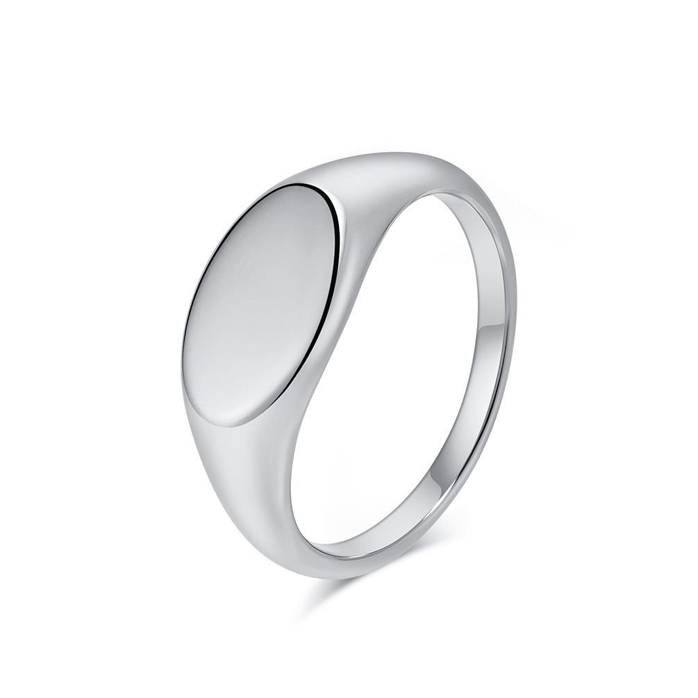 Simple High-Grade Photosensitive Titanium Steel Ring