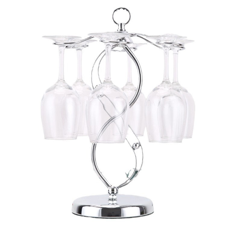 Simple inverted wine glass rack