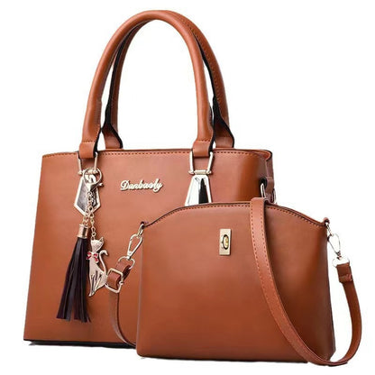 Simple Large Capacity PU Messenger Bag