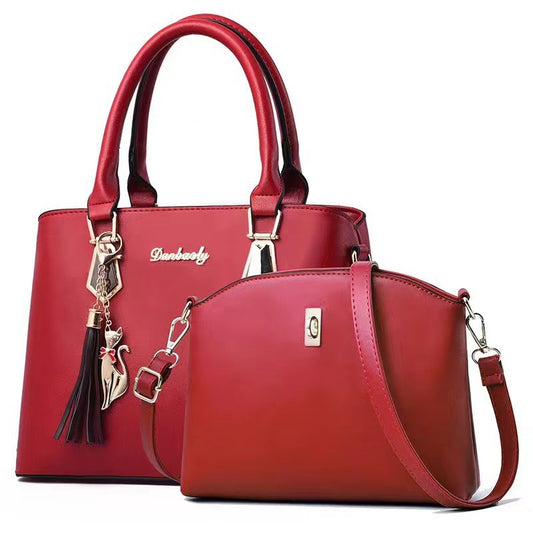 Simple Large Capacity PU Messenger Bag